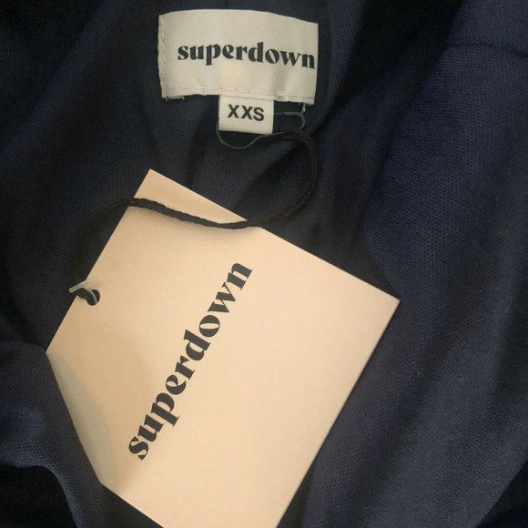 superdown Cindi Sequin Mini Dress Blue Embellished Party Sexy XXS NWT $70 - Picture 5 of 7